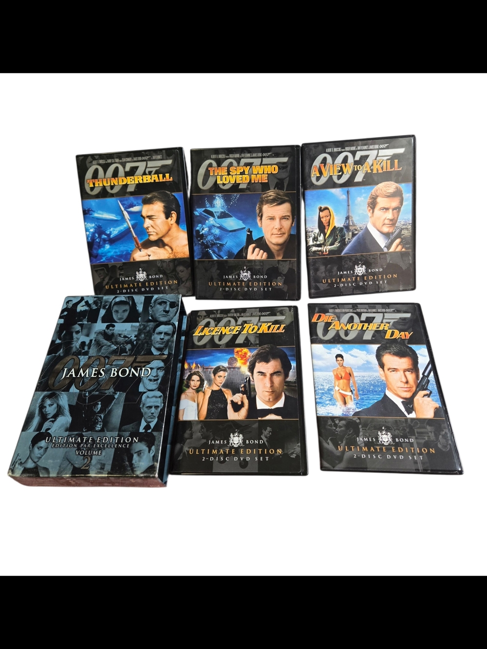 James Bond 007 Ultimate Edition Volume 2 DVD Lot • 5 Movie Set • Remastered